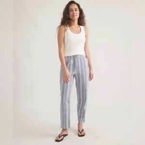 NWT Marine Layer Elle Relaxed Crop Pull On Pant in Skipper Blue Stripe XS